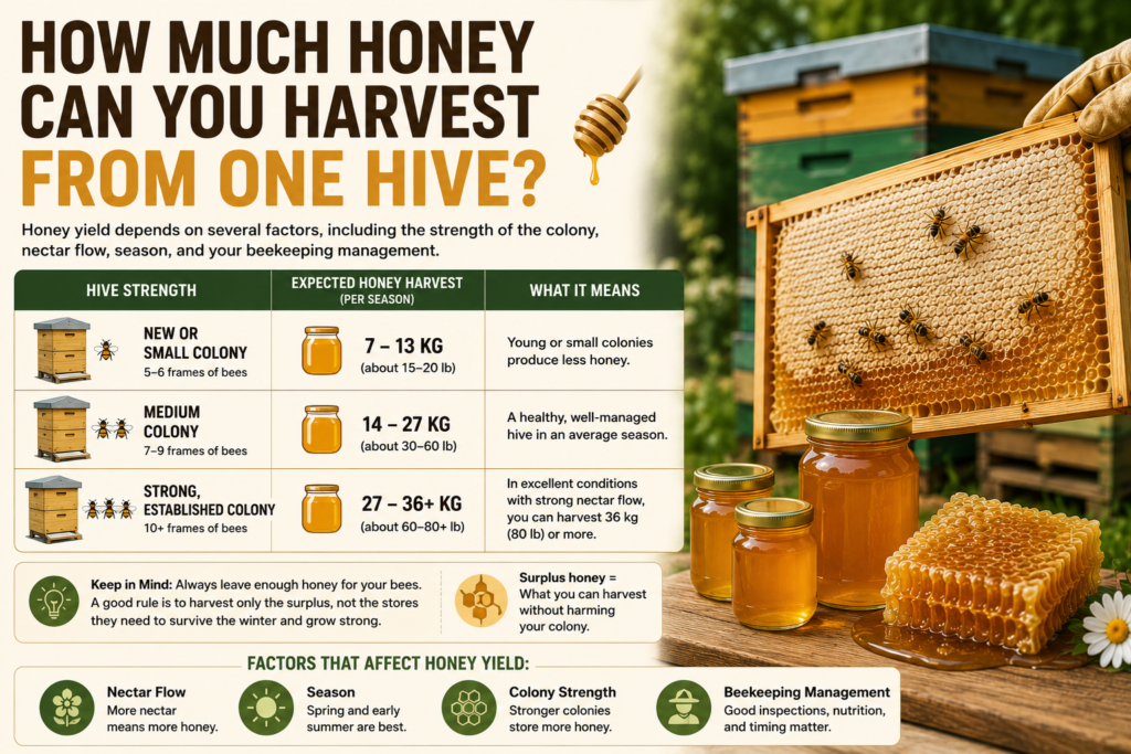 How much honey can you harvest from one hive