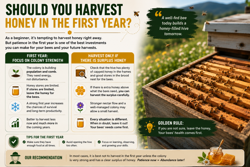 Should you harvest honey in the first year