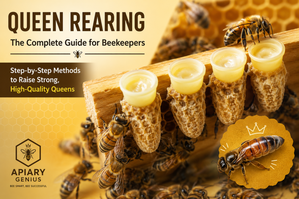 Queen rearing methods and queen cells for beekeepers